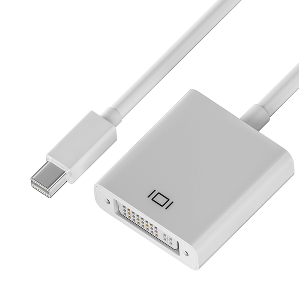 Переходник для кабеля GCR Mini DisplayPort/DVI, белый (MDP2DVI)