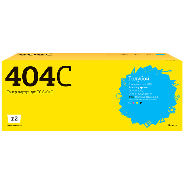 Картридж для лазерного принтера T2 TC-S404C для принтеров Samsung