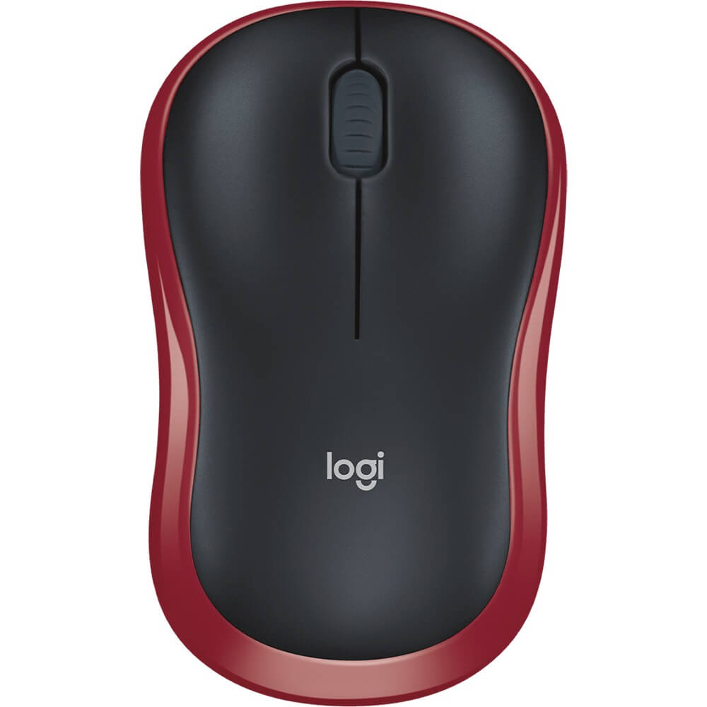 Компьютерная мышь Logitech Wireless Mouse M185 Black-Red USB